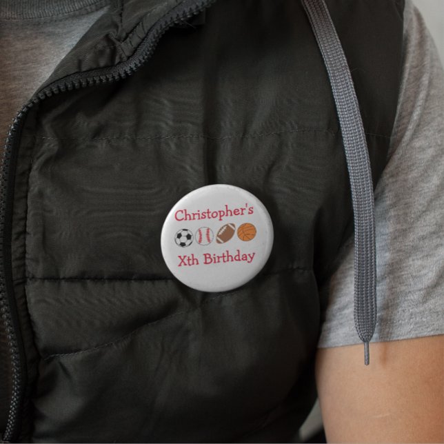 Bóton Redondo 5.08cm Aniversário do Esporte (Criador carregado)