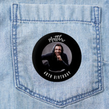 Aniversário do nome preto branco da foto