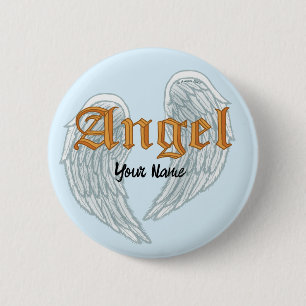 Bóton Redondo 5.08cm Anjo Wings Pin