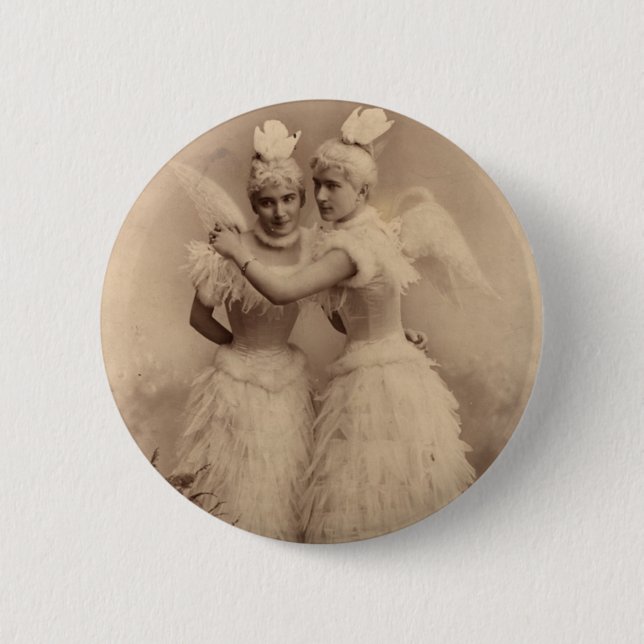 Bóton Redondo 5.08cm Anjos do Victorian (Frente)