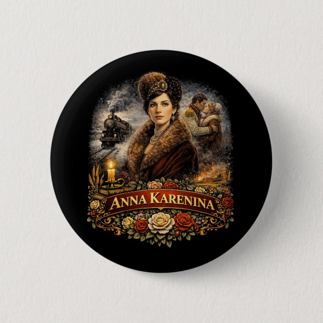Bóton Redondo 5.08cm Anna Karenina (Frente)