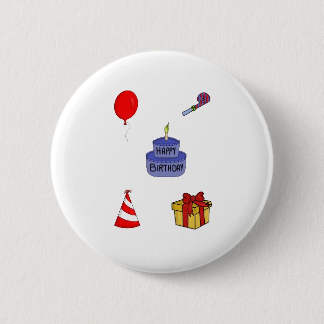 Bóton Redondo 5.08cm Anniversary Birthday Pack (Frente)