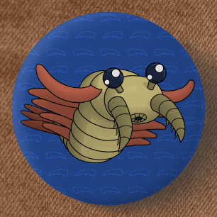Bóton Redondo 5.08cm Anomalocaris- Criatura Marinha Pré-Histórica