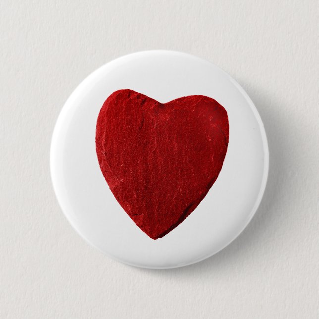 Bóton Redondo 5.08cm Ansteck Button rotem Herz (Frente)
