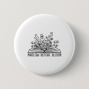 Bóton Redondo 5.08cm Antes da Bloom Mental Health Floral Sped Oferece M