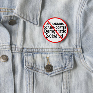 Bóton Redondo 5.08cm Anti-Alexandria Ocasio-Cortez