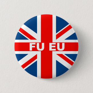 Bóton Redondo 5.08cm Anti bandeira da UE Ingleses