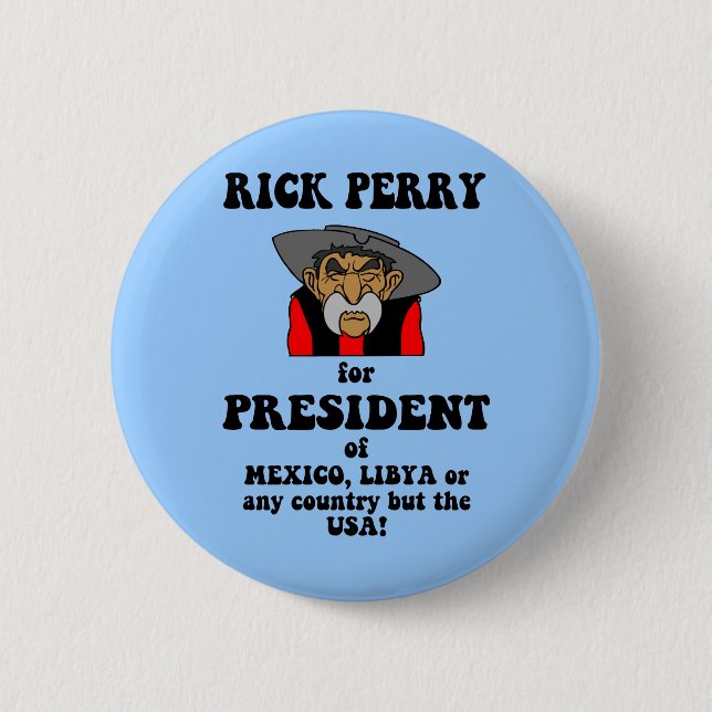 Bóton Redondo 5.08cm anti Rick Perry (Frente)