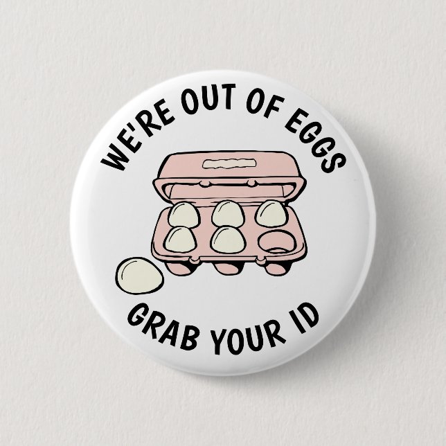 Bóton Redondo 5.08cm Anti Trump, ID engraçado para o botão Groceries (Frente)