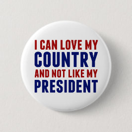 Bóton Redondo 5.08cm Anti Trump Patriótico Não Meu Presidente
