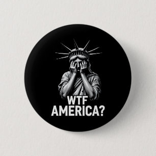 Bóton Redondo 5.08cm Anti-trump Política E Democracia Wtf América _2