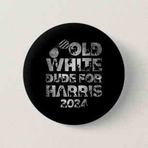 Bóton Redondo 5.08cm Antigo Homem Branco Para Harris Kamala Harris 2024