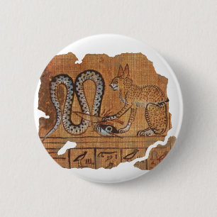 Bóton Redondo 5.08cm Antigo Livro Egípcio do Morto Ra&Apophis