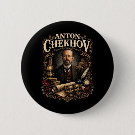 Bóton Redondo 5.08cm Anton Chekhov