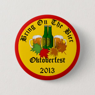 Bóton Redondo 5.08cm anual Oktoberfest traga o botão do pijama