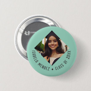 Bóton Redondo 5.08cm Anúncio de Foto de Graduação Personalizada