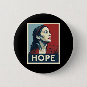 Bóton Redondo 5.08cm Aoc Alexandria Ocasio Cortez 2028 Para Presidente