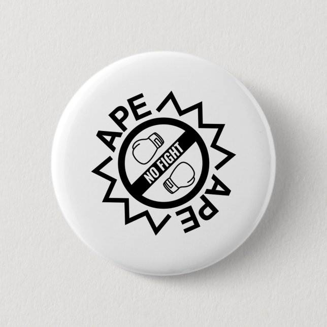 Bóton Redondo 5.08cm Ape No Fight Ape Boxing Luvas (Frente)