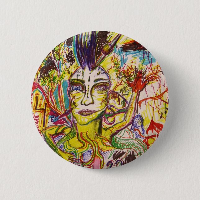 Bóton Redondo 5.08cm Apenas estranho (Frente)