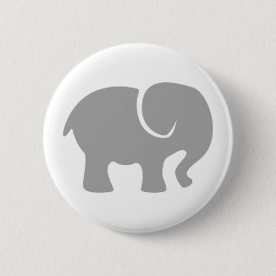 Bóton Redondo 5.08cm Apenas um Elefante Cinza