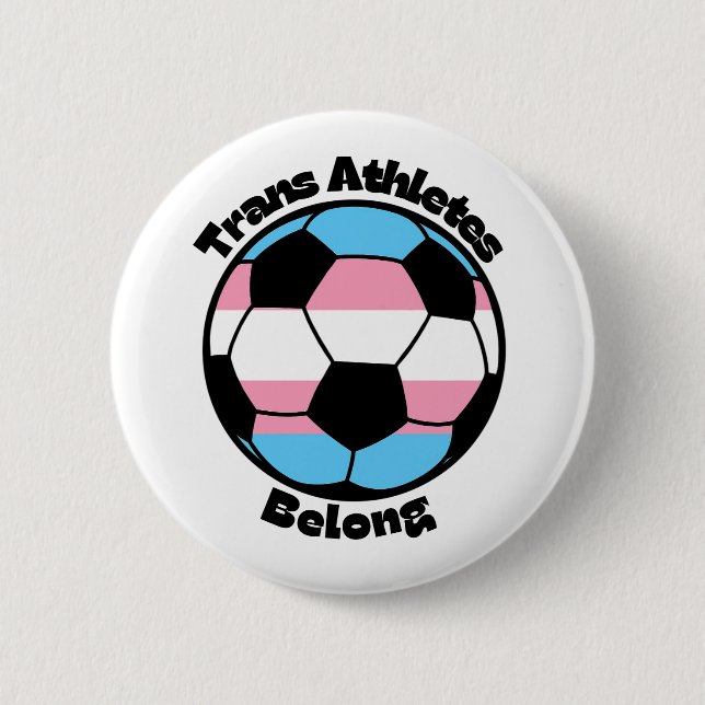 Bóton Redondo 5.08cm Apoie atletas trans - futebol (Frente)