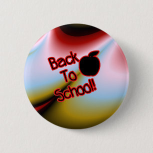 Bóton Redondo 5.08cm Apple & Back to School -
