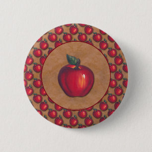 Bóton Redondo 5.08cm Apple vermelho Brown
