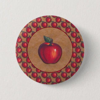 Bóton Redondo 5.08cm Apple vermelho Brown