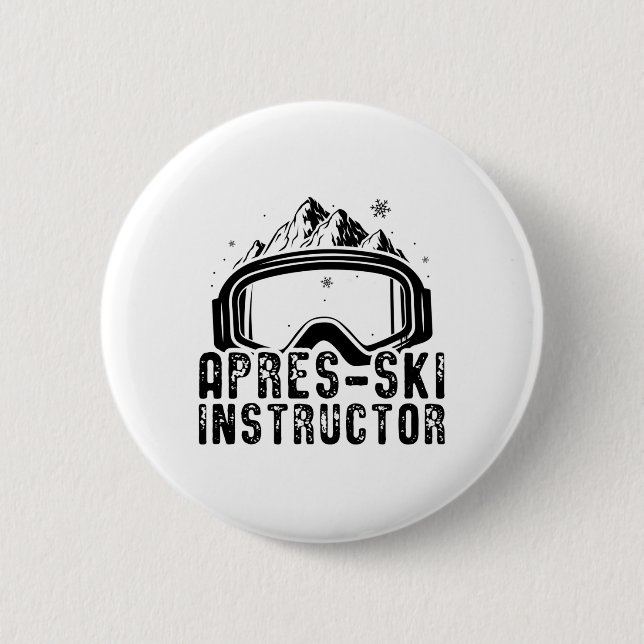 Bóton Redondo 5.08cm Apres-Ski | Presente para os alpinistas esquiadore (Frente)