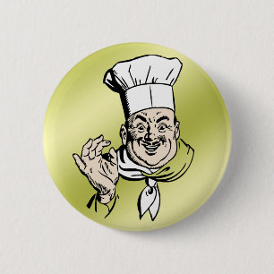 Bóton Redondo 5.08cm Aprovação de chefe de cozinha
