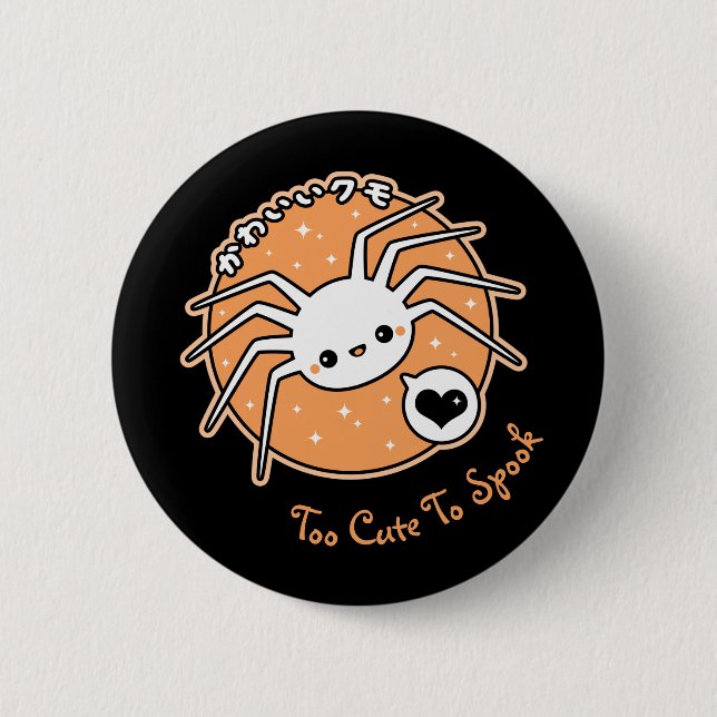 Bóton Redondo 5.08cm Aranha do Dia das Bruxas (Frente)