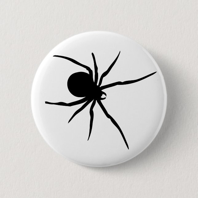 Bóton Redondo 5.08cm Aranha preta gigante (Frente)