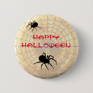 Bóton Redondo 5.08cm Aranhas Halloween