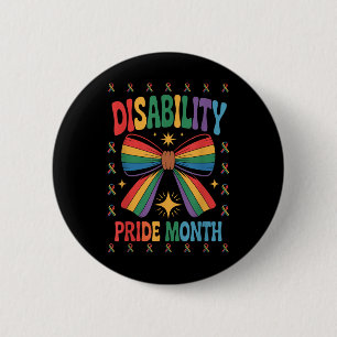 Bóton Redondo 5.08cm Arco Coquette Groovy Disability Pride Mês Mulheres