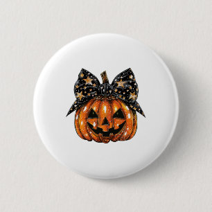 Bóton Redondo 5.08cm Arco de coquetes fofinho Pumpkin Mulheres de Hallo