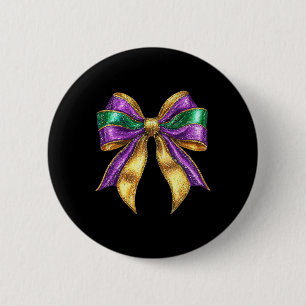 Bóton Redondo 5.08cm Arco de Coquetes Gras Mardi Gras Bonitas Terça-fei