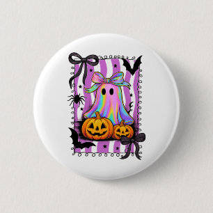 Bóton Redondo 5.08cm Arco de Halloween Camisa Cute Skull Pumpkin Docinh
