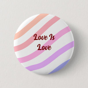 Bóton Redondo 5.08cm Arco-íris listras coloridas amor pastel é orgulho