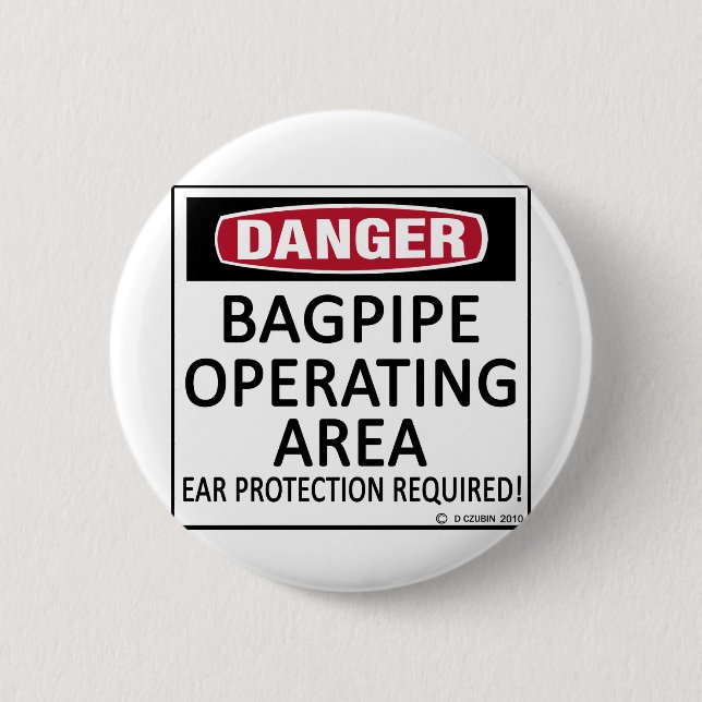 Bóton Redondo 5.08cm Área de operação do Bagpipe (Frente)