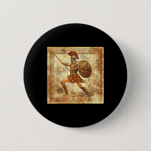 Bóton Redondo 5.08cm Ares Gregos Guerreiro Deus Antiguidade Mitologia G