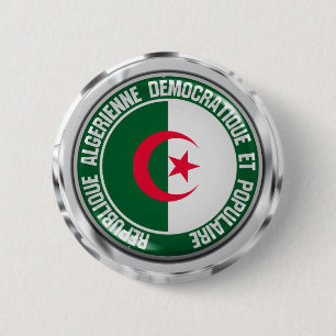 Bóton Redondo 5.08cm Argélia Round Emblem