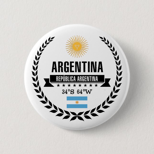 Bóton Redondo 5.08cm Argentina (Frente)