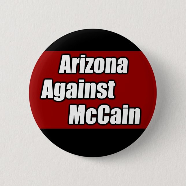 Bóton Redondo 5.08cm Arizona contra McCain (Frente)