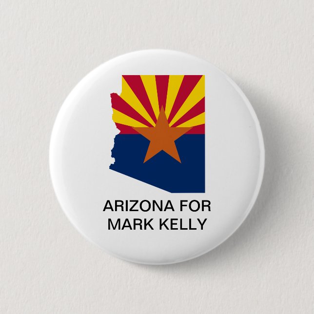 Bóton Redondo 5.08cm ARIZONA do botão SENATE MARK KELLY 2022 (Frente)