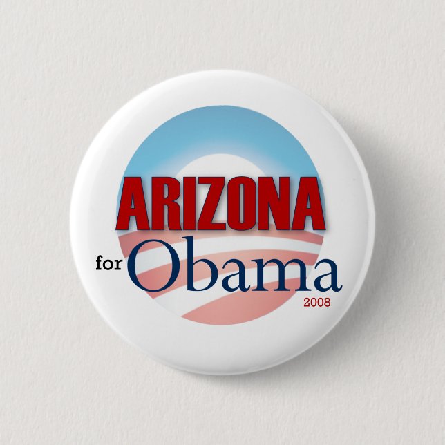 Bóton Redondo 5.08cm Arizona para Obama (Frente)