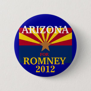 Bóton Redondo 5.08cm Arizona para Romney 2012