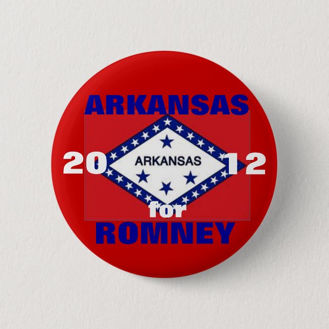 Bóton Redondo 5.08cm Arkansas para Romney 2012 (Frente)