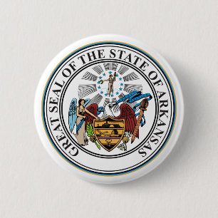 Bóton Redondo 5.08cm Arkansas State Seal Emblem