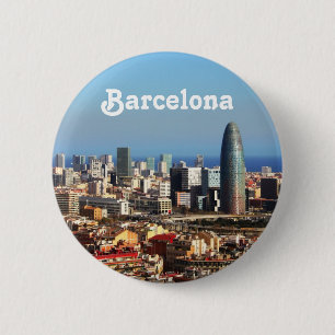 Bóton Redondo 5.08cm Arquitectura da cidade de Barcelona