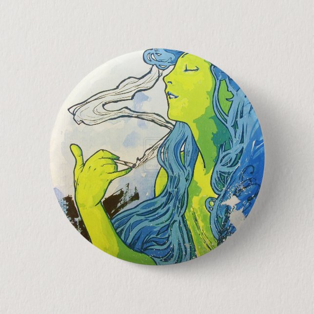 Bóton Redondo 5.08cm Art deco de Alphonse Mucha (Frente)